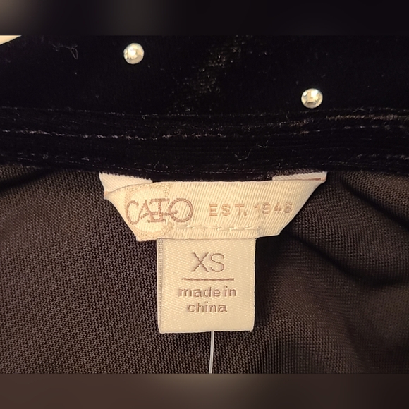 NWOT Cato size XS black top - Picture 3 of 7